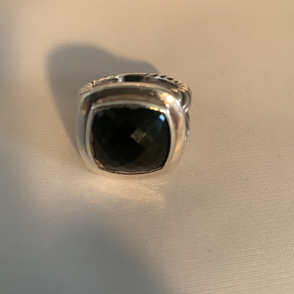 David Yurman Albion Black Onyx Ring 6.5”
